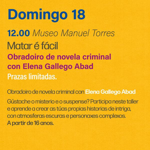 Obradoiro domingo 18 - Marín, Vila do Libro 2025